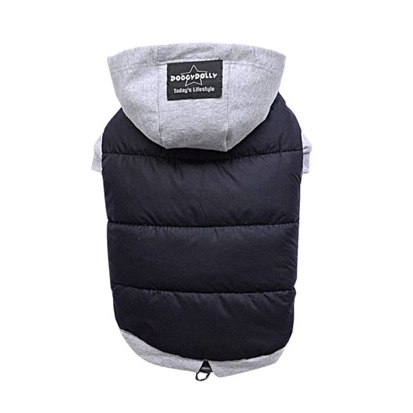 Parka Negra Impermeable L con Capucha Gris