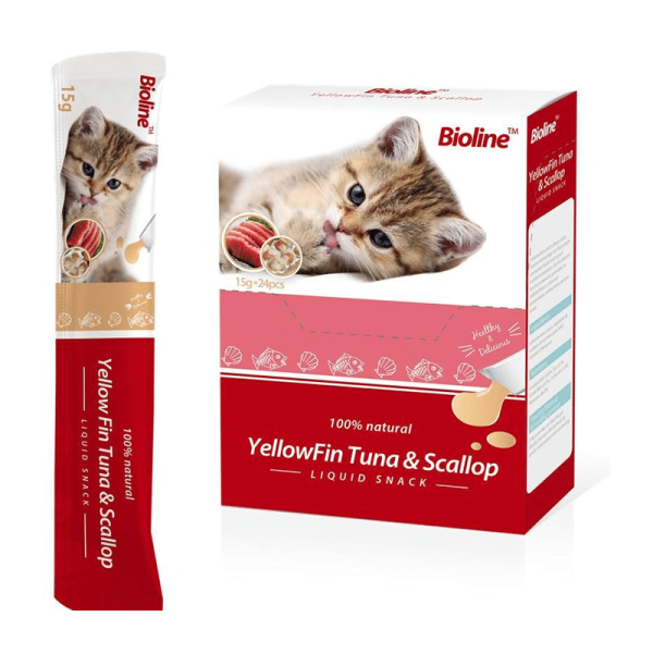 Bioline Liquid Snack Atun y Vieria Caja 24 unidades
