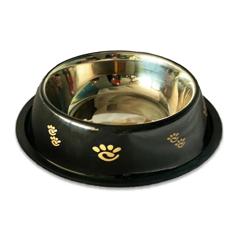 foto3 Plato Acero inoxidable pintado c/diseños Negro 1900ml