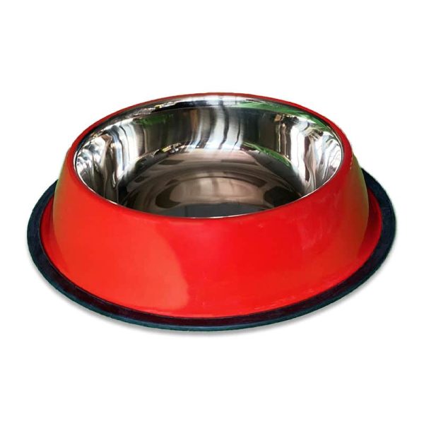 Plato de Acero Inoxidable Rojo 710ml