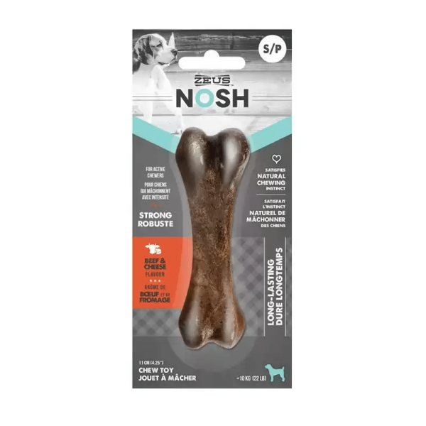 Zeus Nosh Hueso Duro Sabor Carne y Queso Talla S