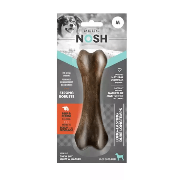 Zeus Nosh Hueso Duro Sabor Carne y Queso Talla L