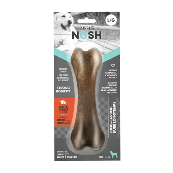 Zeus Nosh Hueso Duro Sabor Carne y Queso Talla L