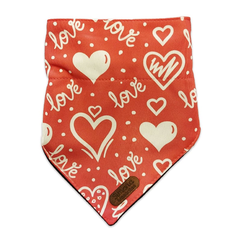 BANDANA LOVE Bandana de Corazones S - Simona Mascotas