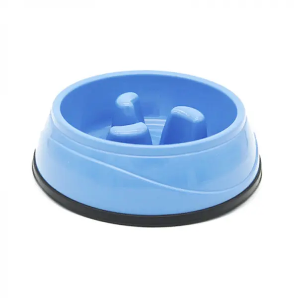 Plato Alimentación lenta Azul S