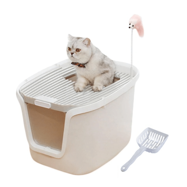 Baño doble puerta Gris para Gato