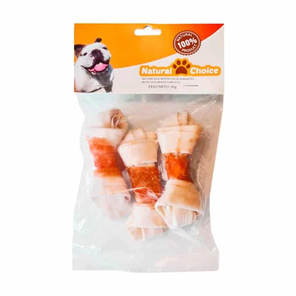 Hueso Cartílago Recubierto en Pollo 90g - 3 unidades
