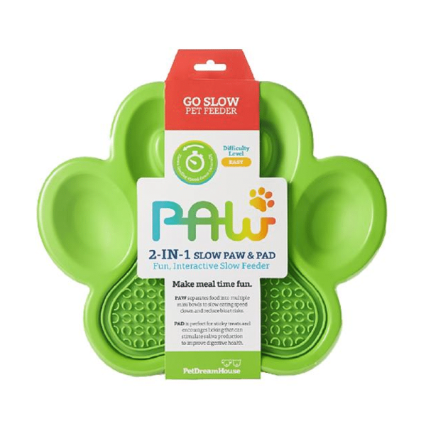 Plato de Alimentación Lenta-Paw 2en1 Verde