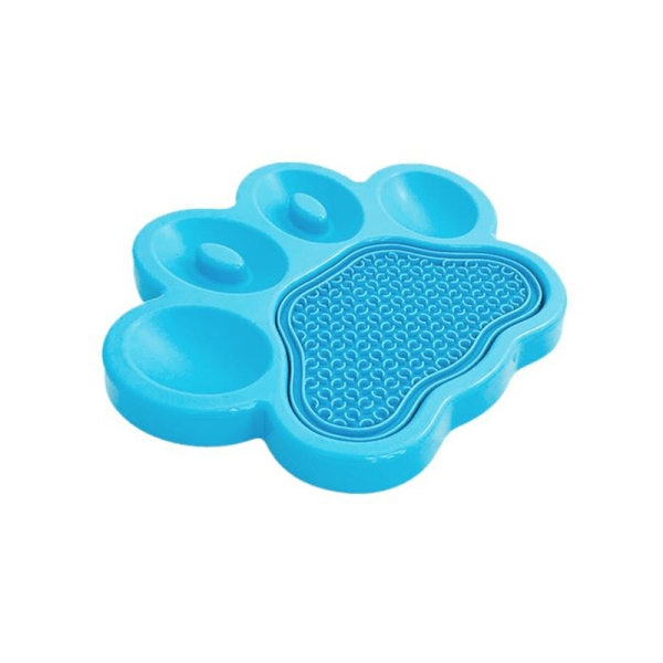 Plato de Alimentación Lenta-Paw Azul