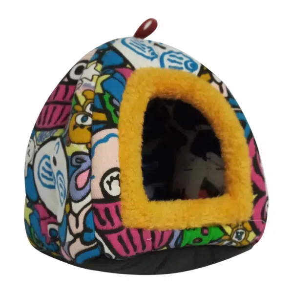 Casa estilo yurt abstracto de comic