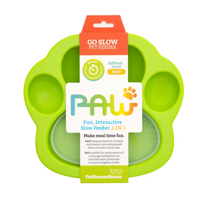 Plato Alimentación Lenta Gato - Paw Verde Plato Alimentación Lenta Gato - Paw Verde