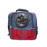 Mochila transporte con cúpula azul/rojo- Marben Pets