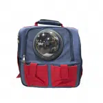 Mochila transporte con cúpula azul/rojo- Marben Pets