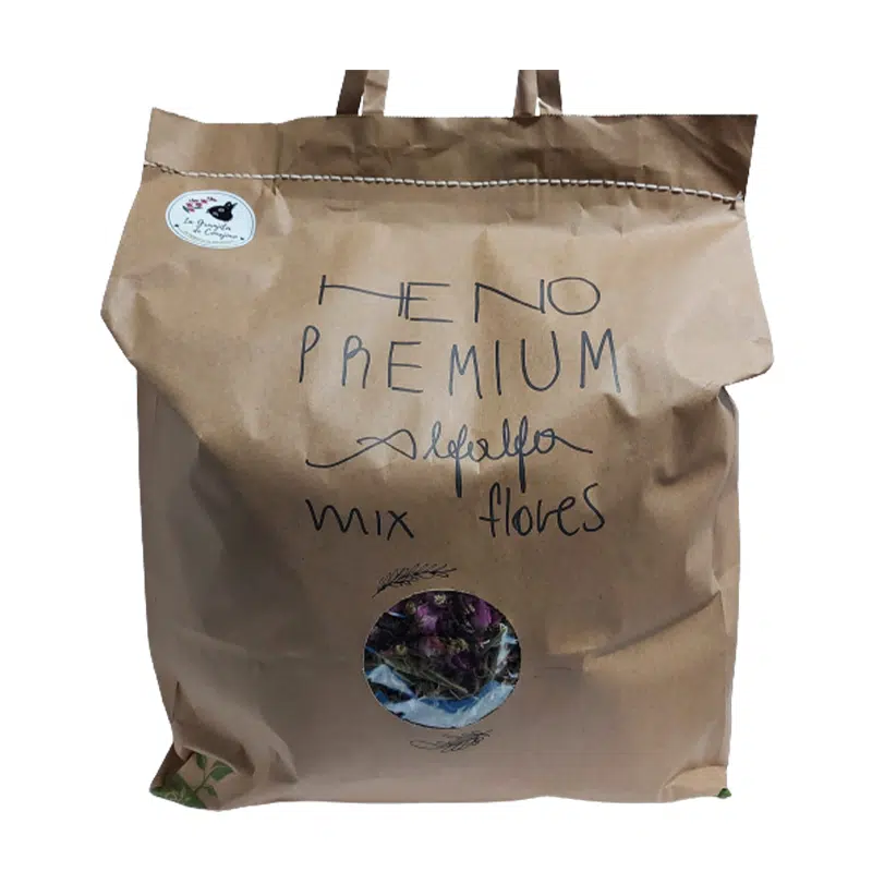Heno de Alfalfa con Flores 1Kg - Granja de conejino Heno de Alfalfa con Flores 1Kg - Granja de conejino