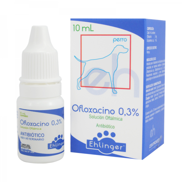 Ehlinger Ofloxacino 0.3% Solución Oftálmica -10ml (RECETA REQUERIDA)