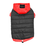 Parka Roja y Negra Con Gorro M - Razas Grandes