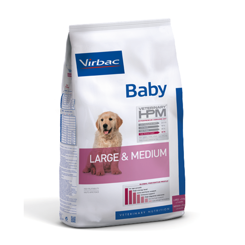 Virbac HPM Canino Baby Large/Medium 12kg