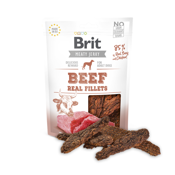 Brit Jerky Snack Beef Fillets 200gr