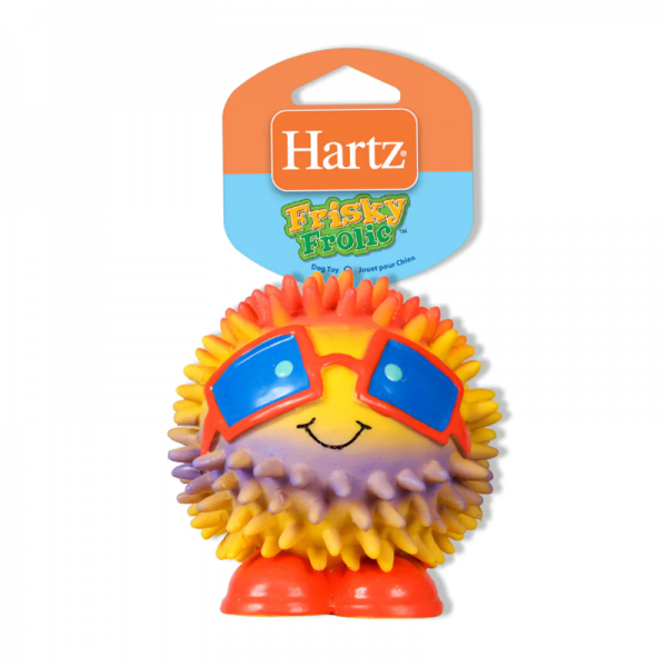 Hartz Frisky Frolic Dog Toy Amarillo y Naranja