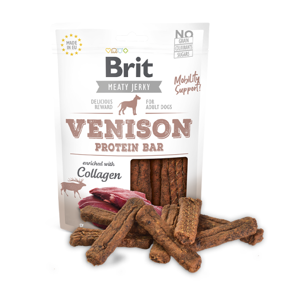 Brit Jerky Snack Venison Protein Bar 200gr