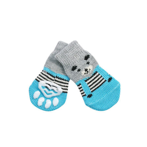 Calcetines para perros L - Gris con Azul