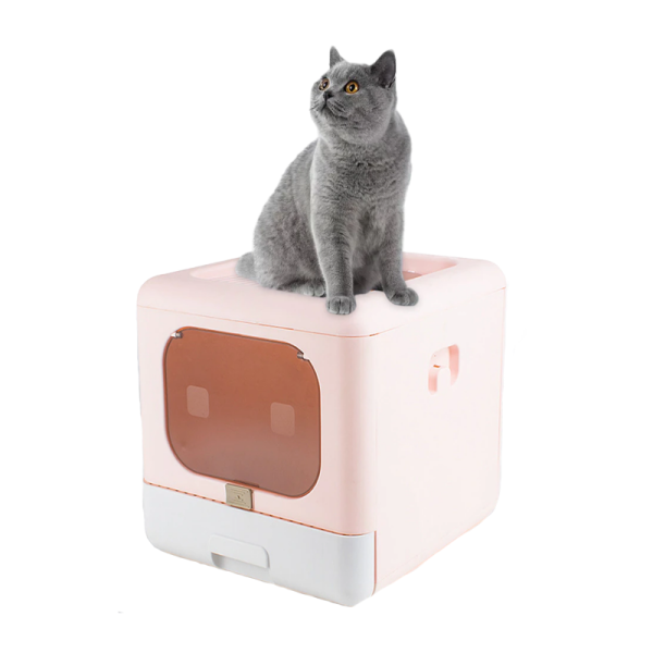 Arenero Sanitario Para Gato Desarmable Rosa