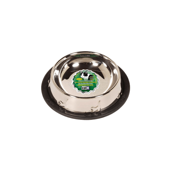 Plato Acero Inox. Antideslizable 250 ml - Catit