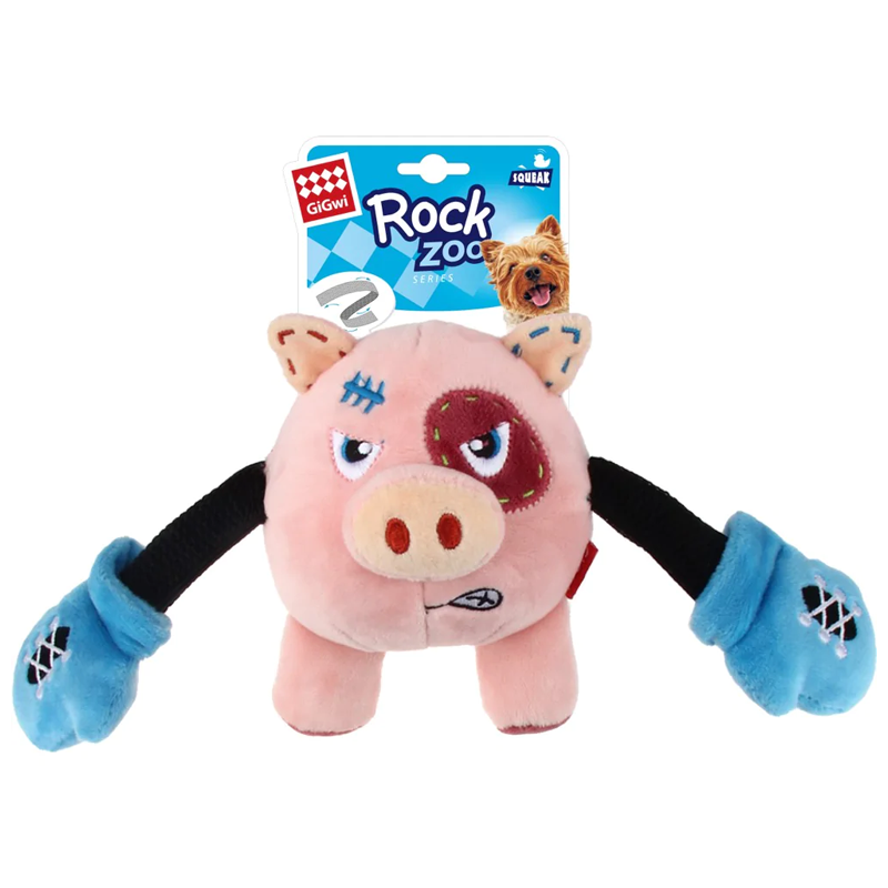 Rock Zoo King Boxer Pig with Squeaker