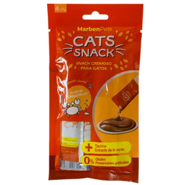 Cats Snack tubito cremoso sabor Cangrejo