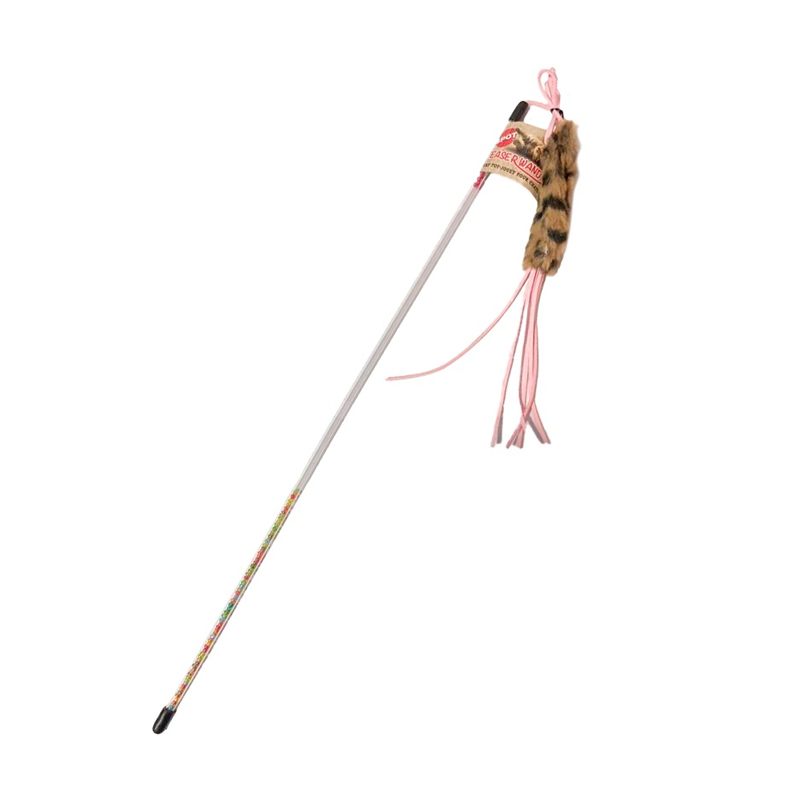 Spot Cat Toy Varilla Cuero Cafe Manchas