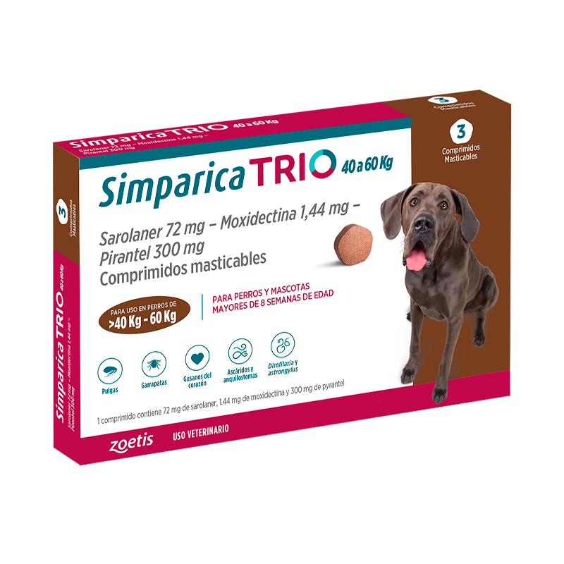 simparica trio 3 comprimidos 40-60kg