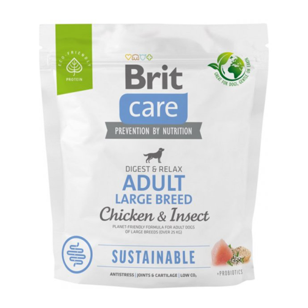 Brit Care Adult Large Breed 1KG CHICKEN & INSECT Dog