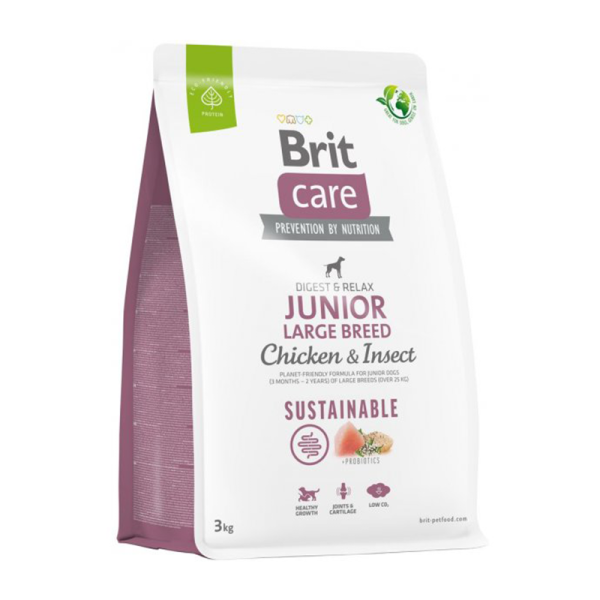 Brit Care Junior Large Breed 3KG CHICKEN & INSECT Dog