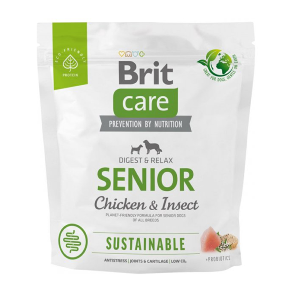 Brit Care Senior 1kg CHICKEN & INSECT Dog