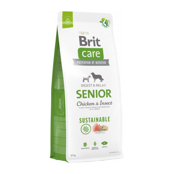 Brit Care Senior 12kg CHICKEN & INSECT Dog