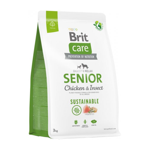 Brit Care Senior 3kg CHICKEN & INSECT Dog