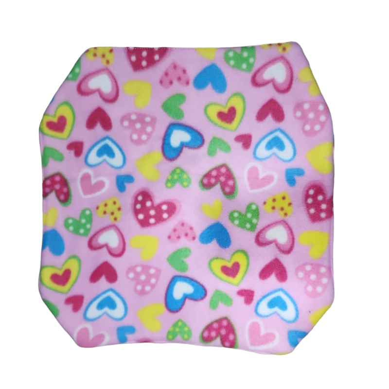 Hamaca de polar rosada con corazones Paraizoo