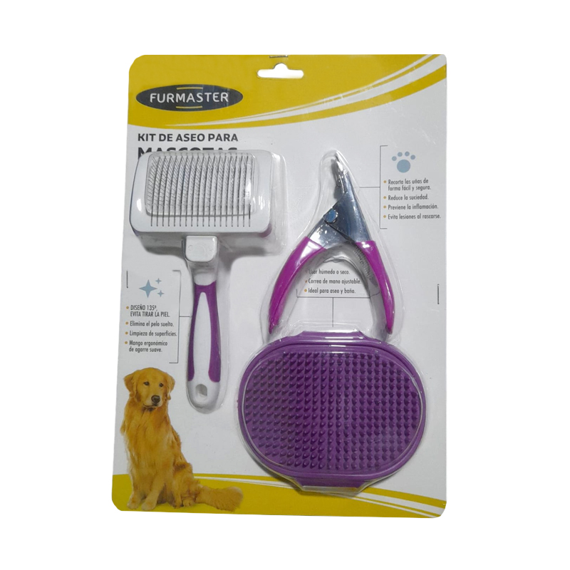 Kit de Aseo Para Mascotas 3 Piezas