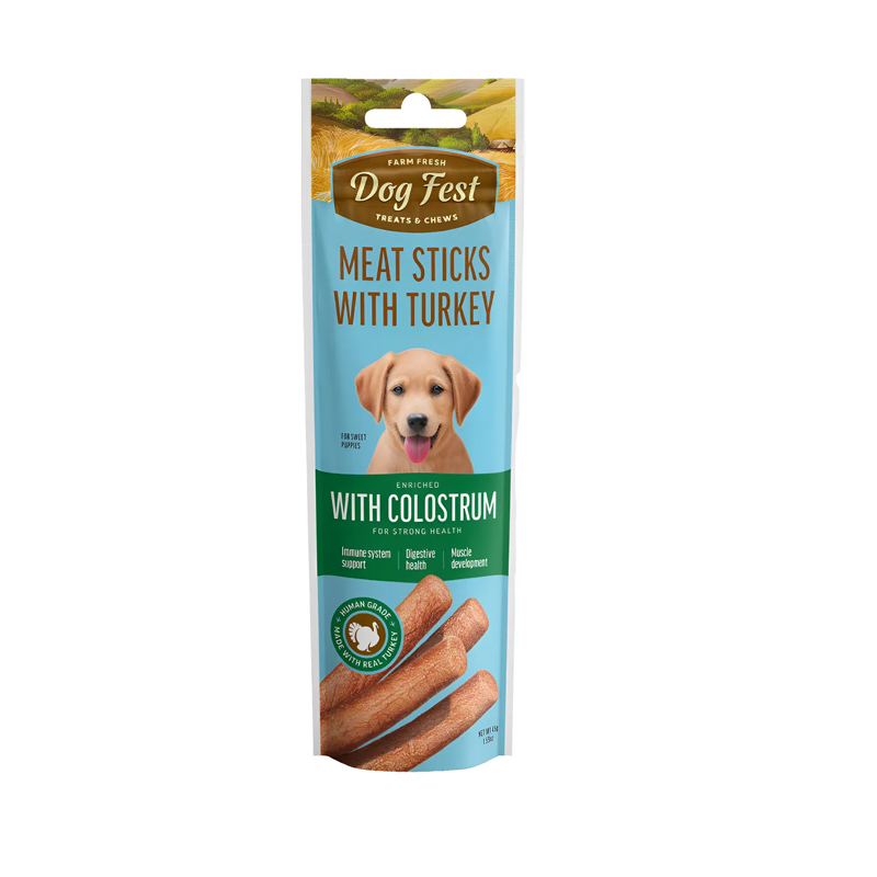Dogfest puppies barras de carne de pavo con calostro 45gr