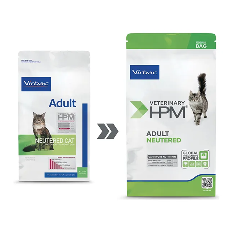 OUTLET – VIRBAC HPM FELINO ADULT NEUTERED 7KG (fecha corta 22/05/2026)