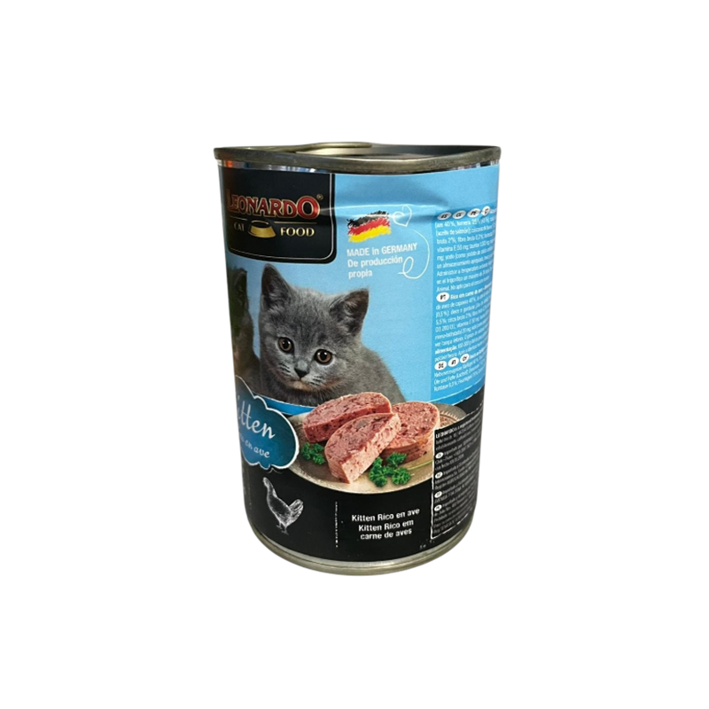 OUTLET Detalle en Empaque – Leonardo lata kitten Quality Selection 400grs