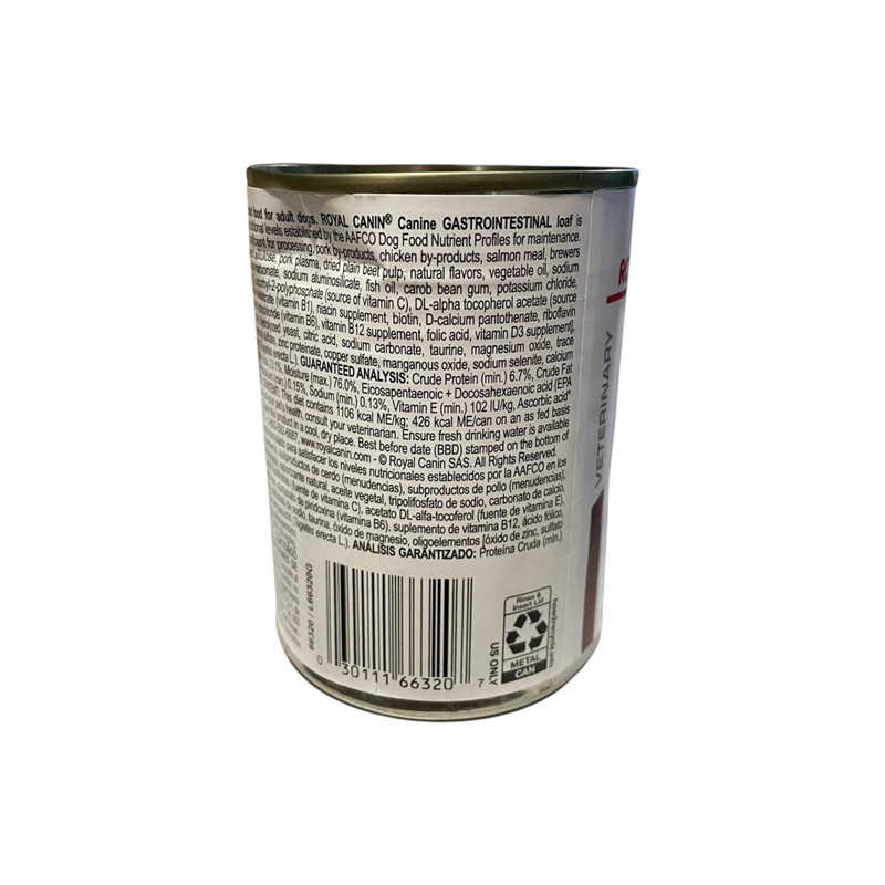 OUTLET Detalle en Empaque – Lata Royal Canin Gastrointestinal Perro – 385g