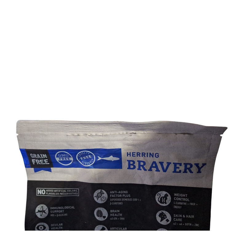 OUTLET – Detalle en Empaque – Bravery Herring Senior Cat 7kg