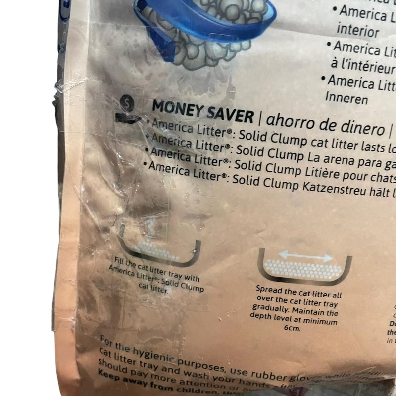 Outlet detalle en empaque y pérdida de contenido – Arena America Litter Clump 15 KG