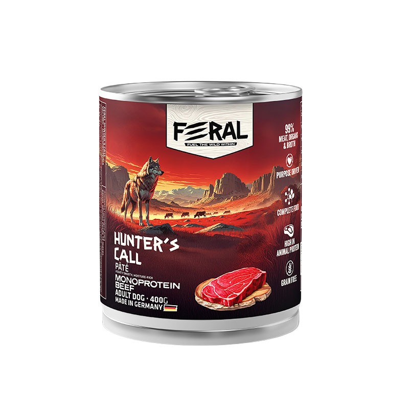 Feral-Dog-Adult-Hunters-Call-Monoprotein-Pate-Beef-–-400g