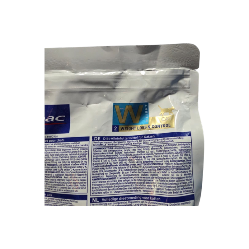 Outlet Detalle en empaque – Virbac HPM weight loss & control cat 1.5kg