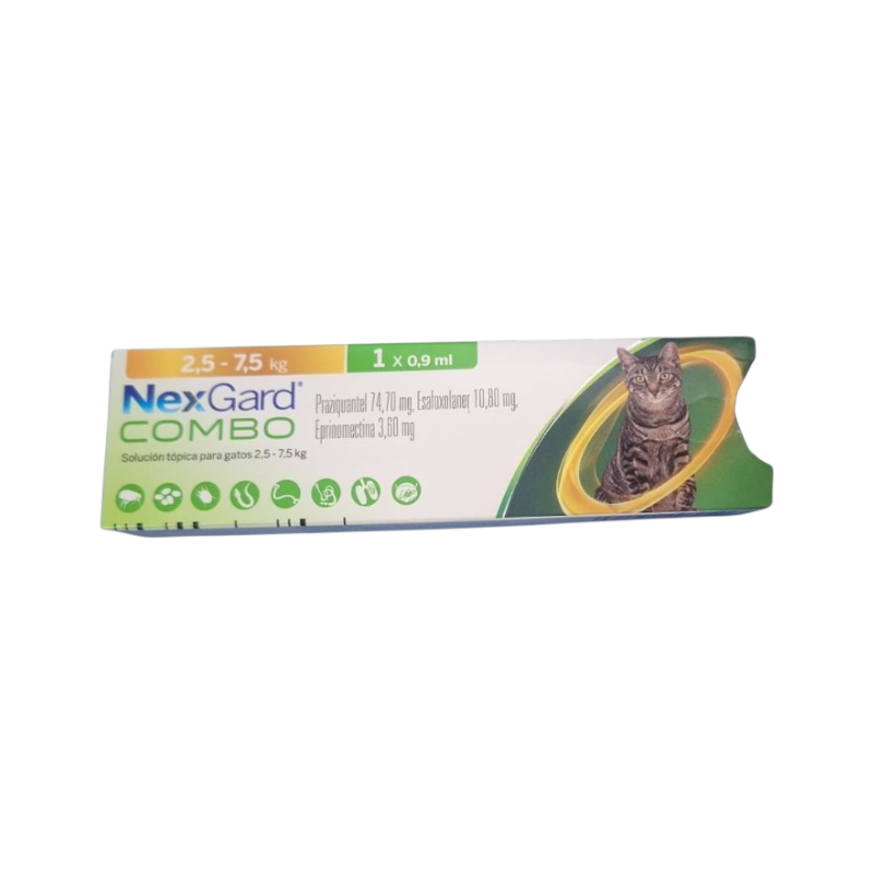 Outlet Detalle en empaque – Nexgard Combo Cat L 0.9ml (2.5 – 7.5kg)