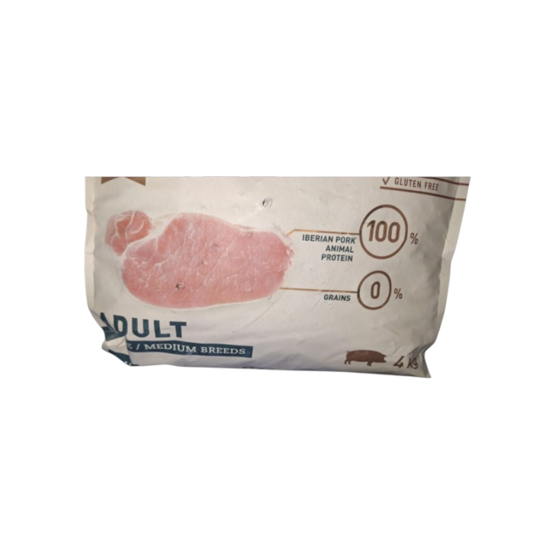Outlet Detalle en empaque – Bravery Cerdo Ibérico Adulto – 4Kg