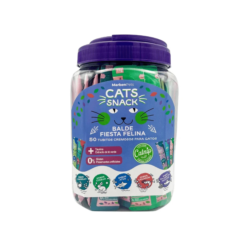 Balde cremosos Cats Snack 50pcs