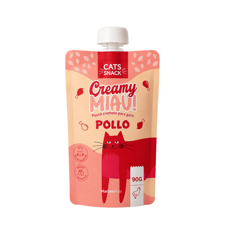 MARBEN PETS CAT SNACK CREAMY MIAU SABOR POLLO 90 GR